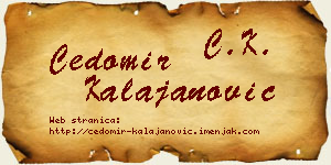 Čedomir Kalajanović vizit kartica